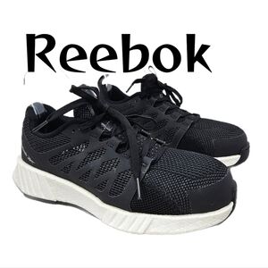 Reebok Womens Floatride Energy Black Lace Up Sneakers Sz 6.5M Casual, Walk, Run